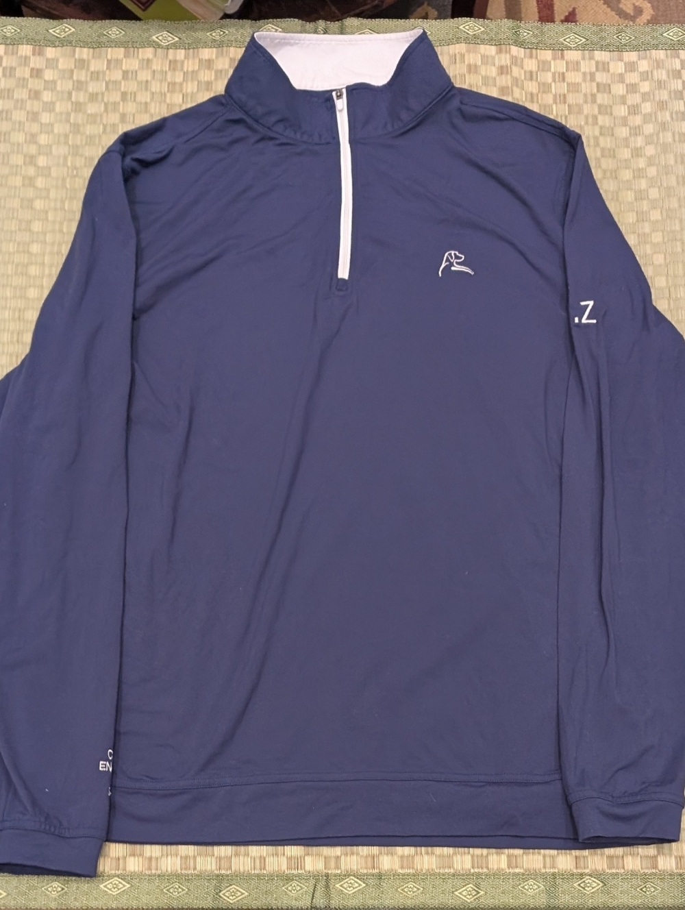 Rhoback Performance Q-Zip Sweatshirt Navy Men's Size Large *Embroidered